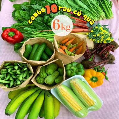 Combo 10 món rau củ quả hữu cơ Đà Lạt (6kg)